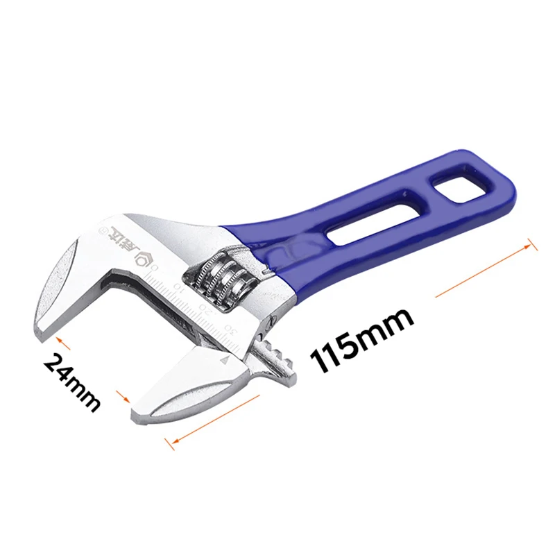 Verstelbare Moersleutel Universele Spanner Roestvrijstalen Huishoudelijke Vergroten Open Badkamer Wrench Key Moer Moersleutel Sanitair Reparatie Tool