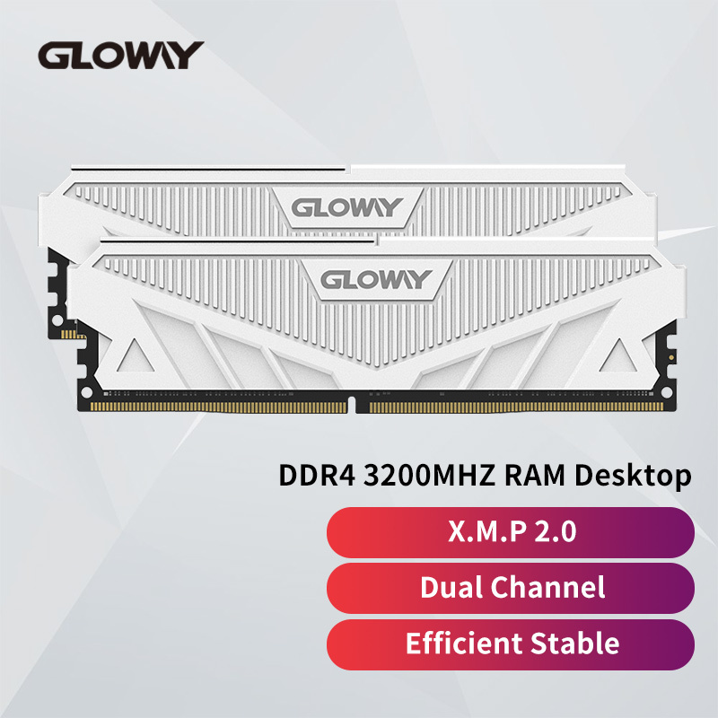  Gloway Memória Ram DDR4 3200mhz (8gbx2) kit (16gbX2) 3600mhz desktop 3000 Memoria dissipador de calor 32gb para computador 