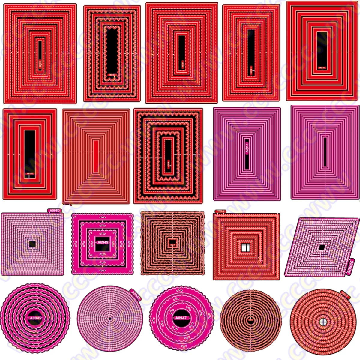 

Rectangular Circle shape Metal Cutting Dies For DIY Decorating Scrapbook Paper Card Album Embossing Craft Cut Die 2025 New