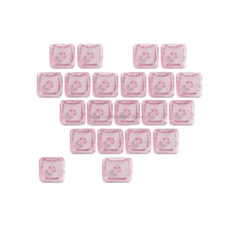 أغطية مفاتيح بتصميم كرتوني مع قلوب ملونة شفافة رقيقة، وملمس مريح يعزز غطاء المفاتيح في الكتابة