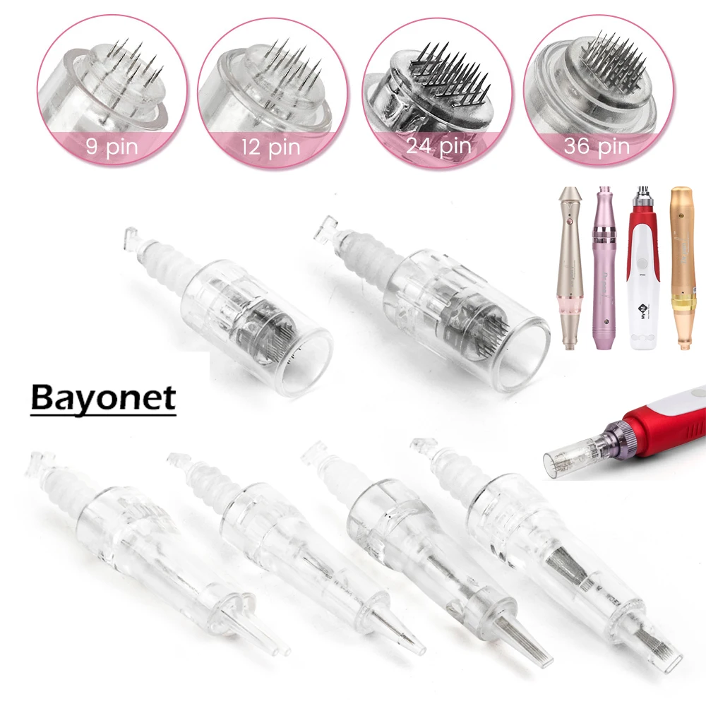 10/5pcs Bayonet Cartridge for Dr. Pen N2 Dr. Pen M7 Dr. Pen E30 Dr. Pen M5 Derma Pen Mym Round Nano 12pin 36pin 3D 5D Cartridge