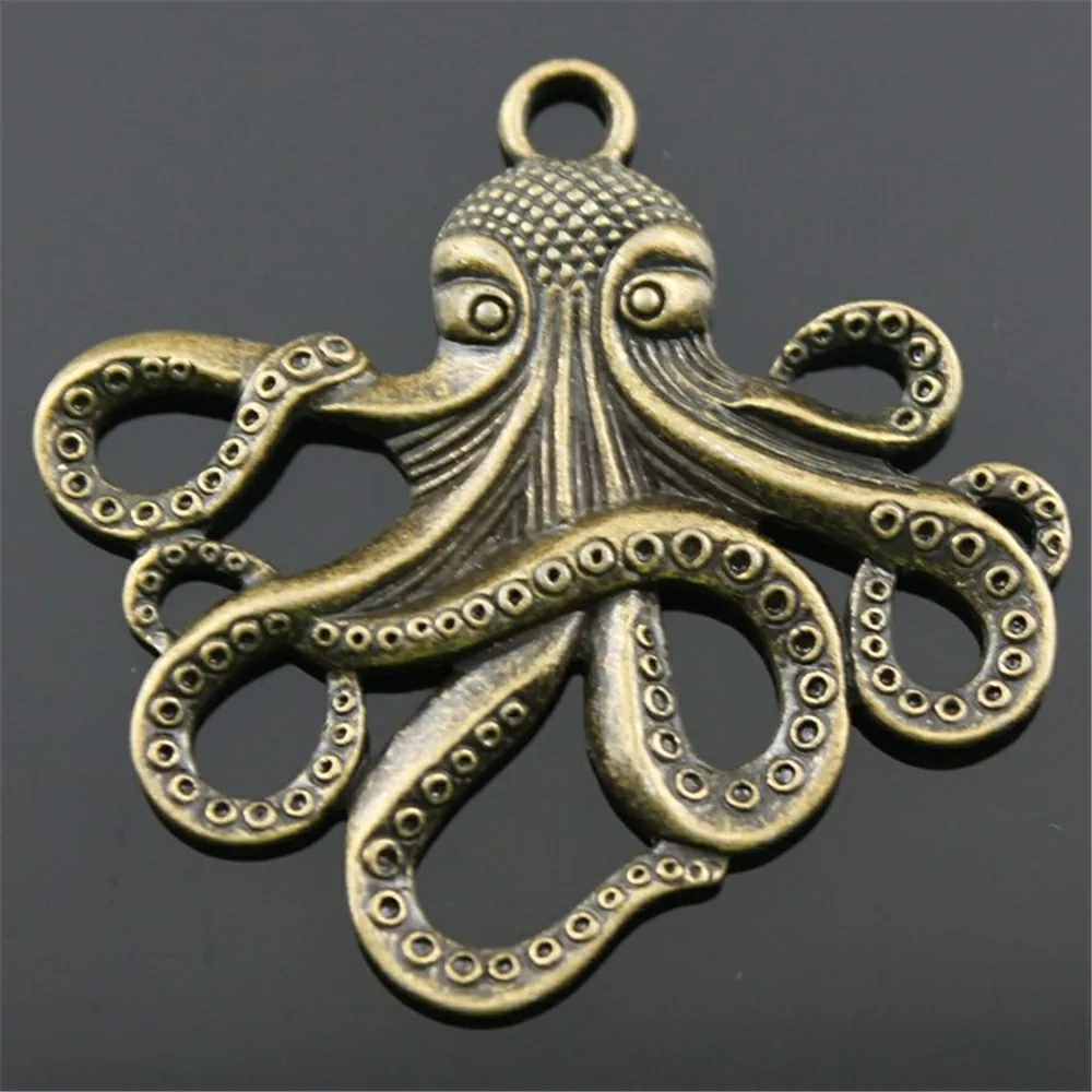 2pcs 59x57mm 2 Colors Big Octopus Pendants Large Octopus Pendants Octopus Charm