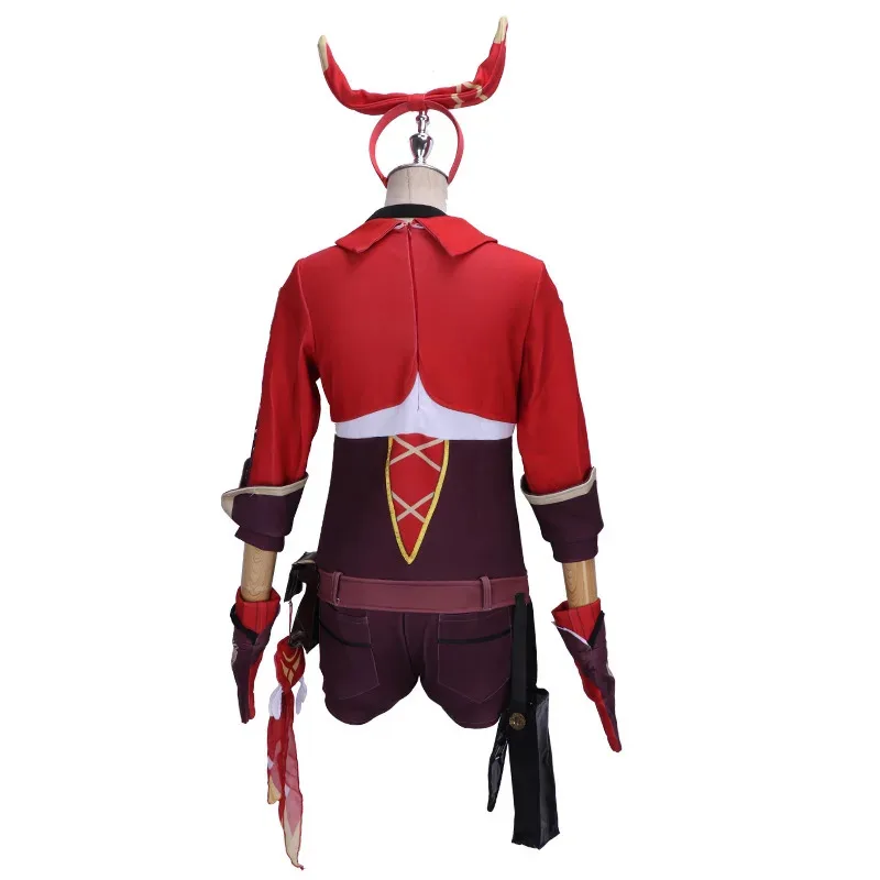 

Game Genshin Impact Cosplay Amber Costume Halloween Cute Bunny Uniform Outfit For Womenf;5,m'7.d;