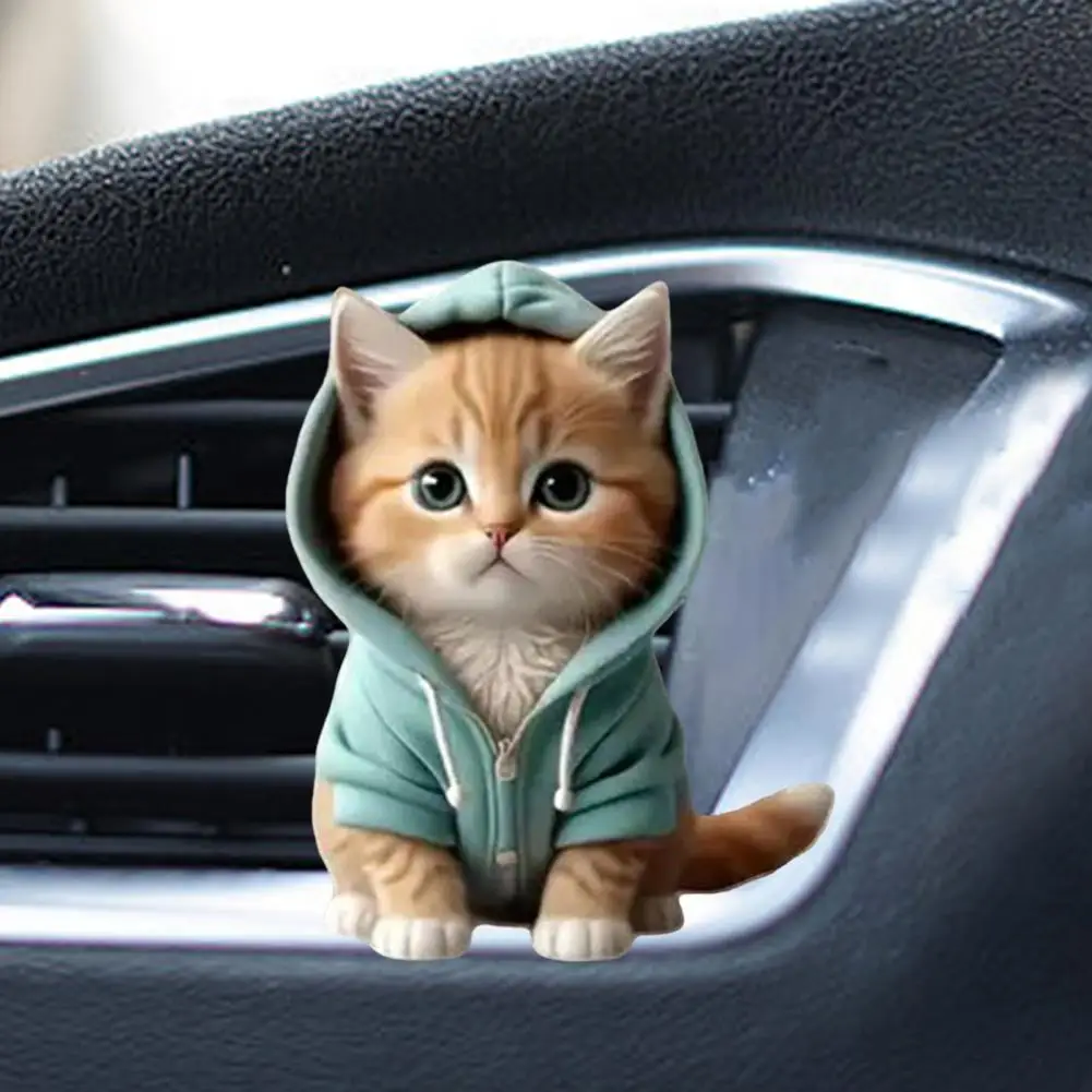 Scented Car Vent Clip Cat Car Vent Clip Cute Kitten Car Vent Clips Air Freshener for Refillable Cat Diffuser for Cat Air