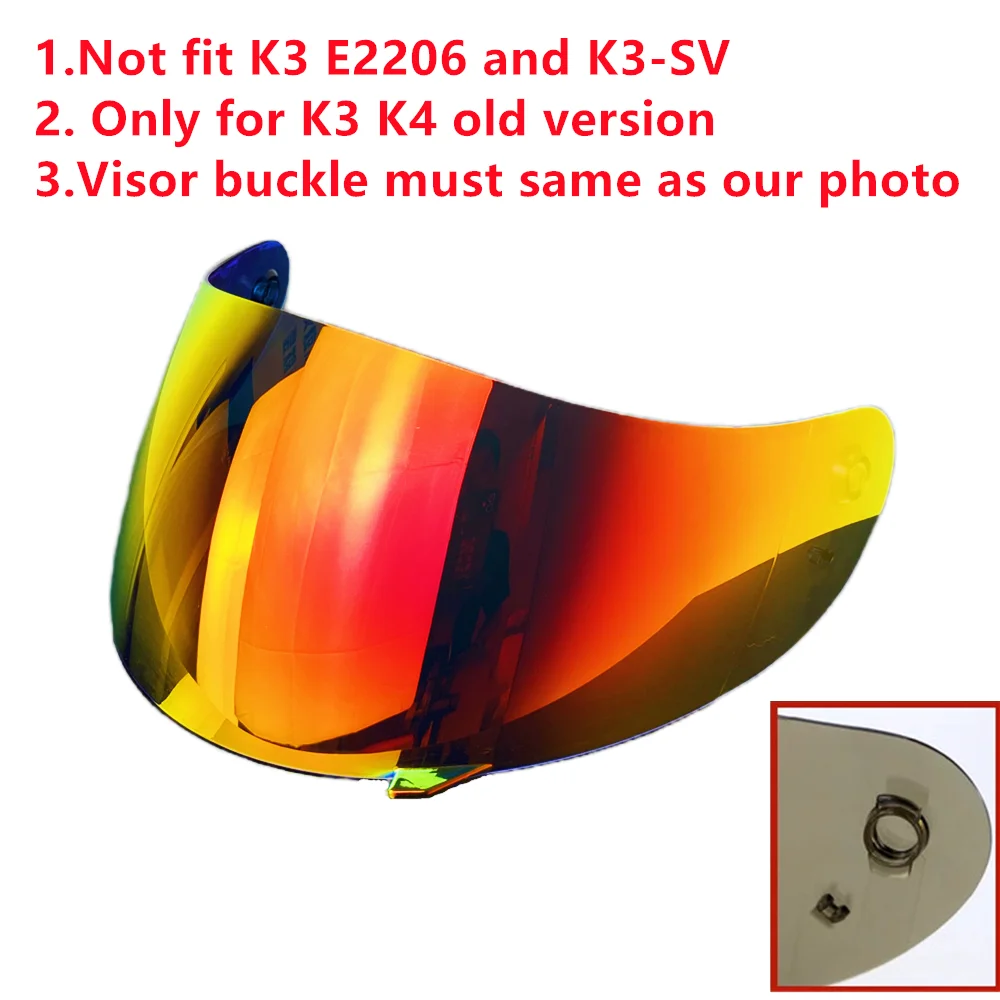 Visor untuk AGV Old K3 K4 Aksesori Helm Viseira Capacete Pengganti Lensa Tabir Surya Lapisan Antikabut Perlindungan UV Lentes
