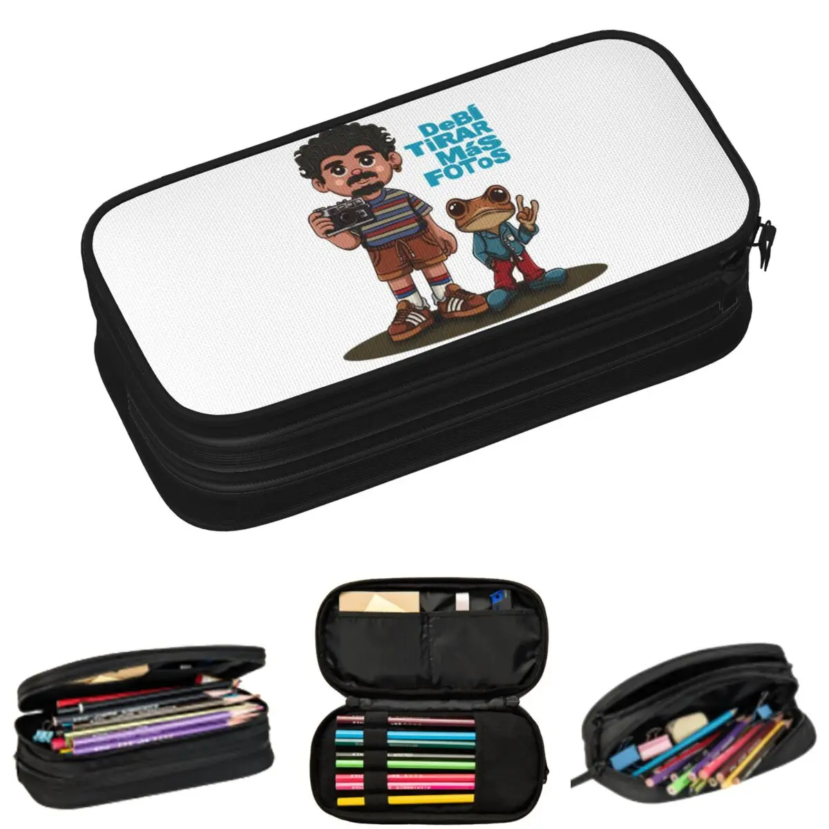 Estuches para lápices DTMF Bad Bunny Tour Sapo Concho Toad para estudiantes, caja para lápices escolar, bolsa para lápices, estuche grande para guardar lápices