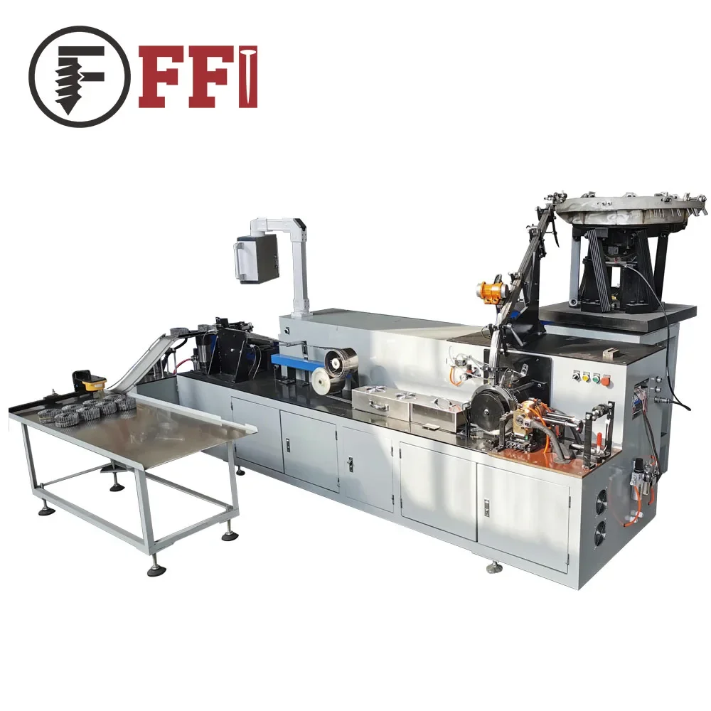 Fully automatic high efficient coil nail making machine with rubber band system