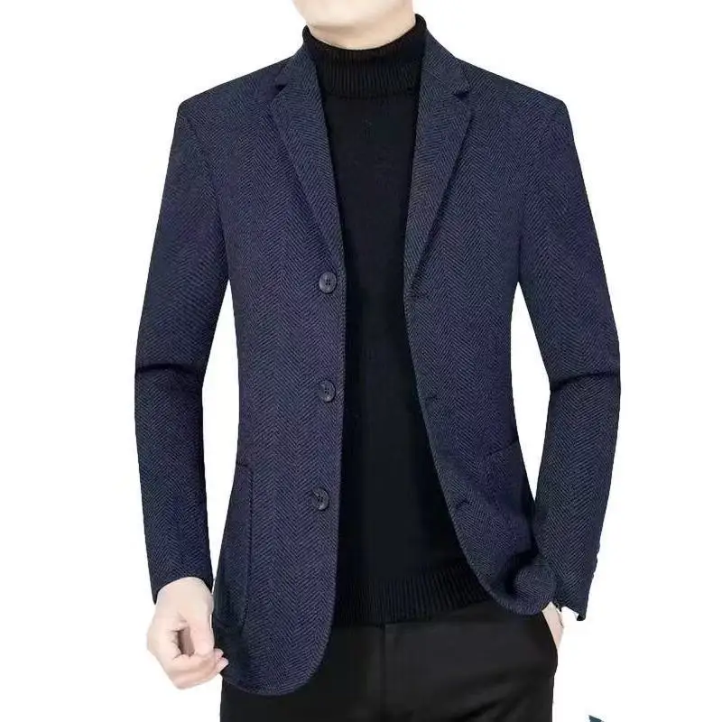High-Quality 2026 New Business Suit Luxury Three-Button Men's Blazer Jacket for Middle-Aged And Young Men Premium Quality