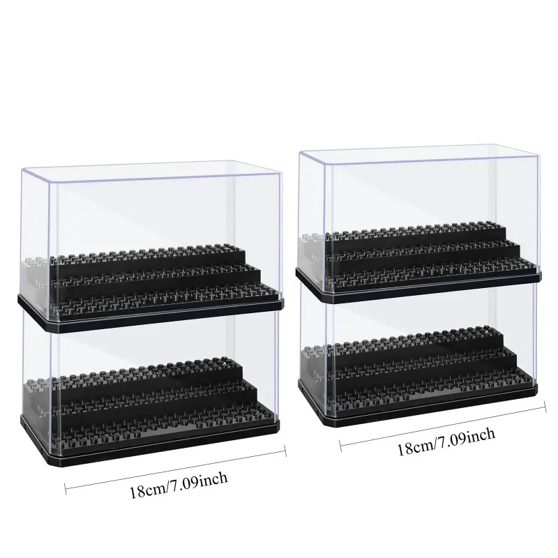 Acrylic window of 4 miniature figures, folding dust-proof display box, used to store Lego action figures.