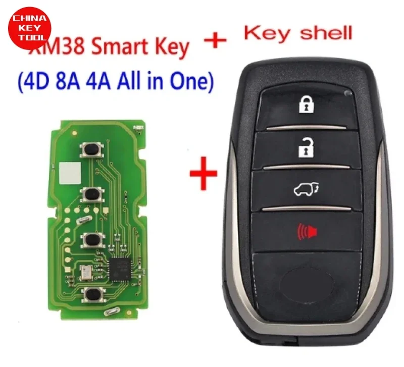 1PCS Xhorse XSTO01EN For Toyota XM38 Smart Key 4D 8A 4A All in One with for KEY TOOL Plus Max VVDI2 VVDI Mini Support Renew