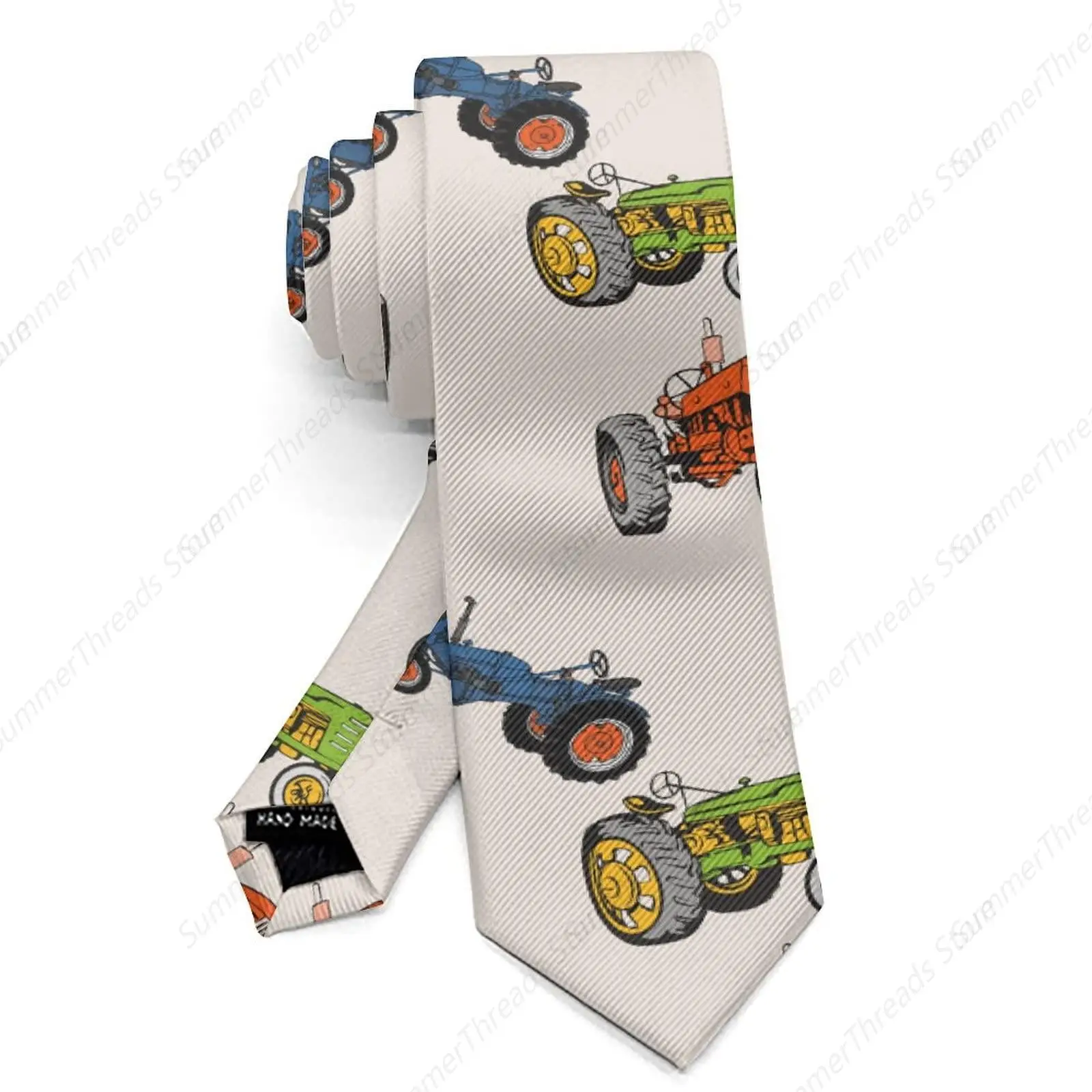 Fashion Tractors Pattern Mens Ties - Neckties for Men, Boys, Teens