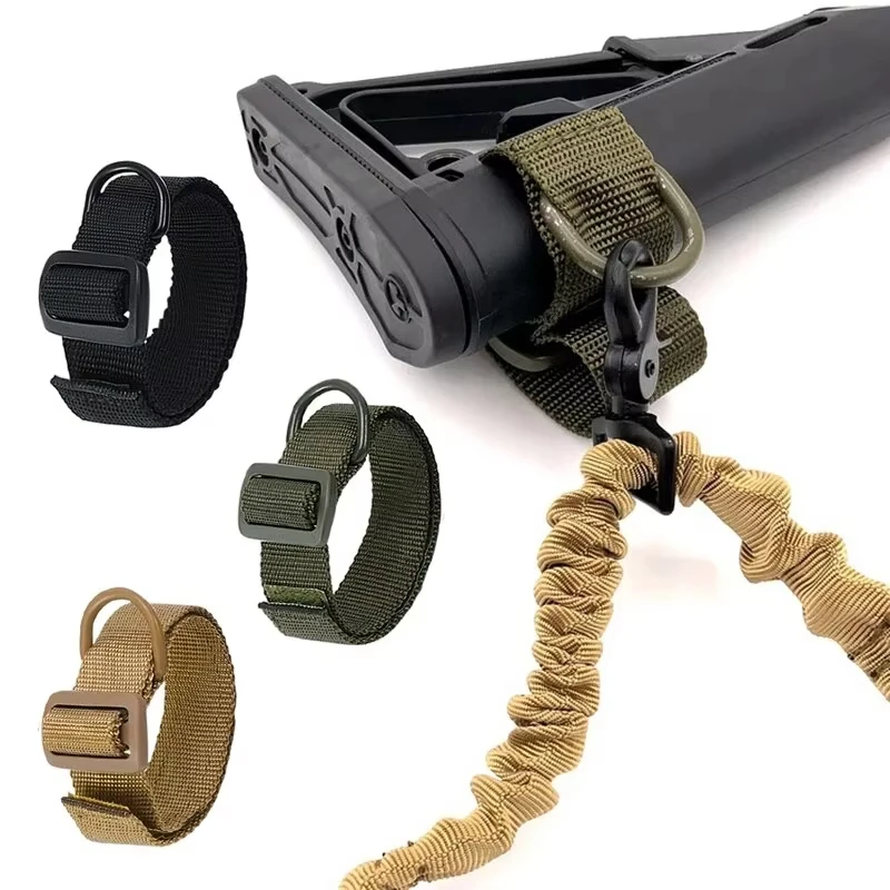 DIZETION Durable Tactical Sling Adapter with D-Ring and Multi-functional Nylon Strap for Outdoor Hunting Accessories