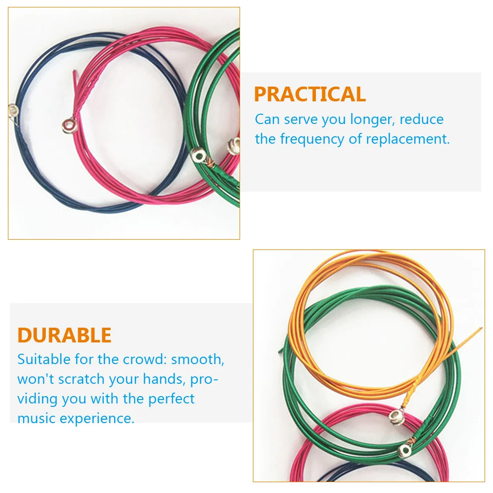 

4Pcs Bass Guitar Strings Universal Set Durable Stainless Steel Nickel Alloy Replacement Kit Smooth Touch Bass Guitar Accessory