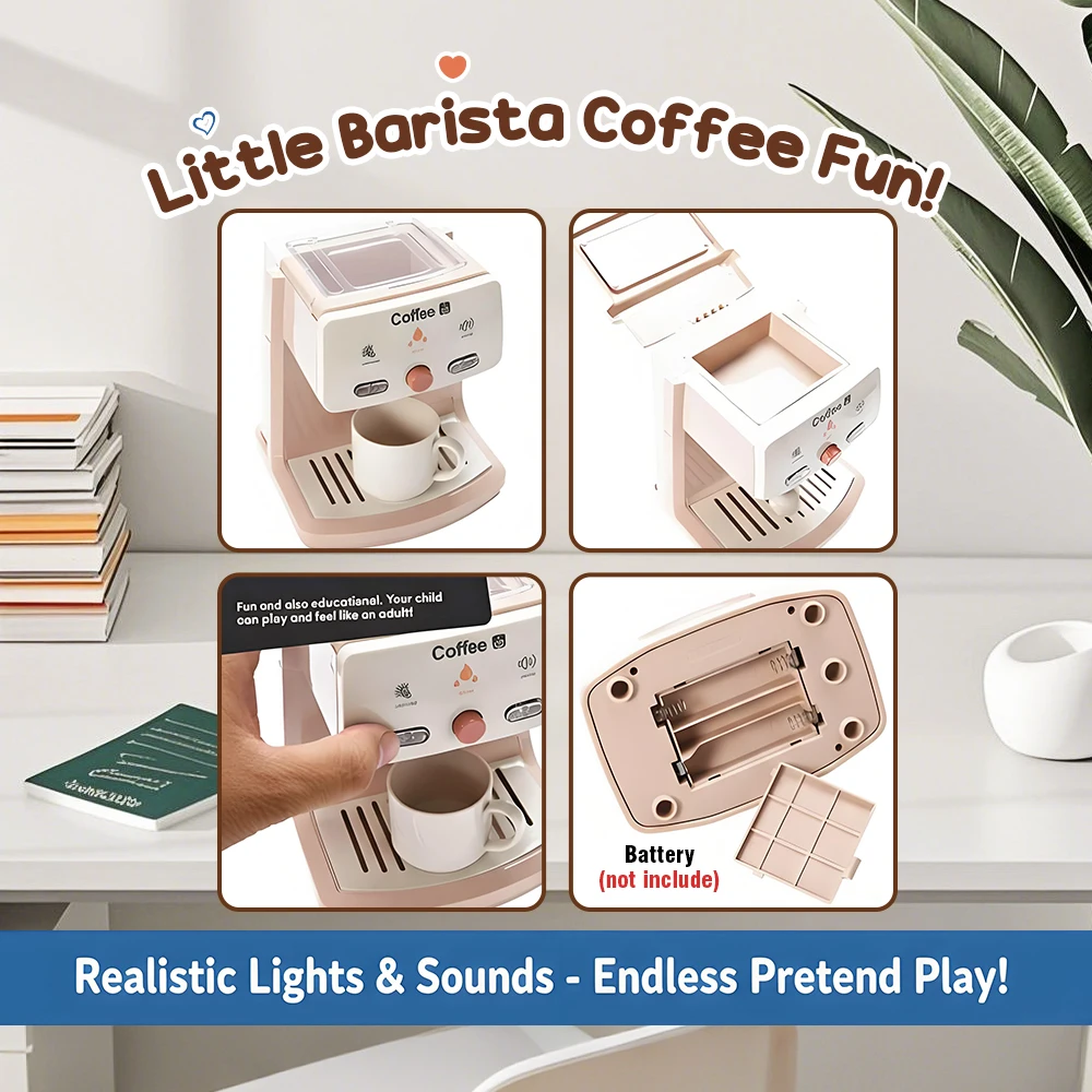 Brinquedo de Máquina de Café,  - Kids Outdoor Kitchen avaliação e preço