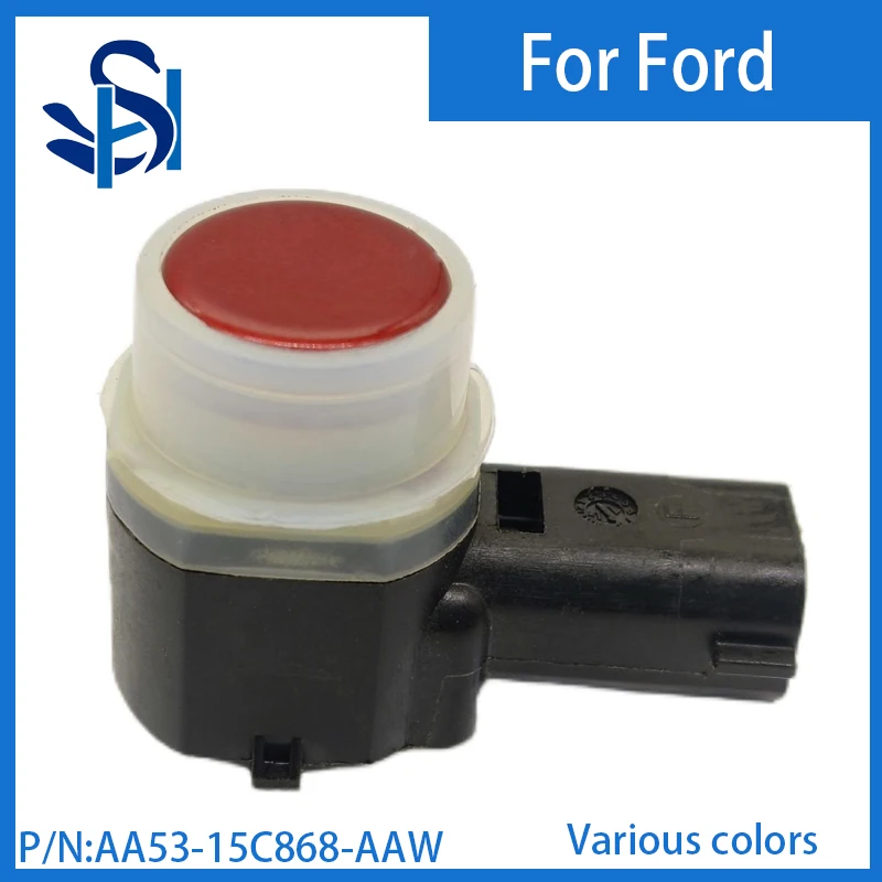 Sensor parkir AA53-15C868-AAW PDC warna Radar mengkilap merah untuk Ford Lincoln Expedition Edge MKZ Fusion AA5315C868AAW