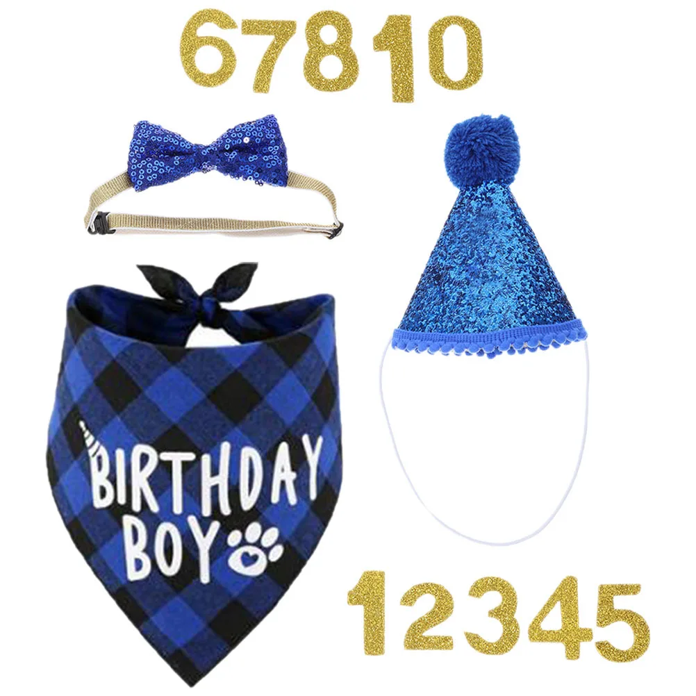

1 set Cat Birthday Headscarf Hat Bowtie Set Adjustable Festival Party Pet Costume For Kitten Photography Wedding Decor Pet