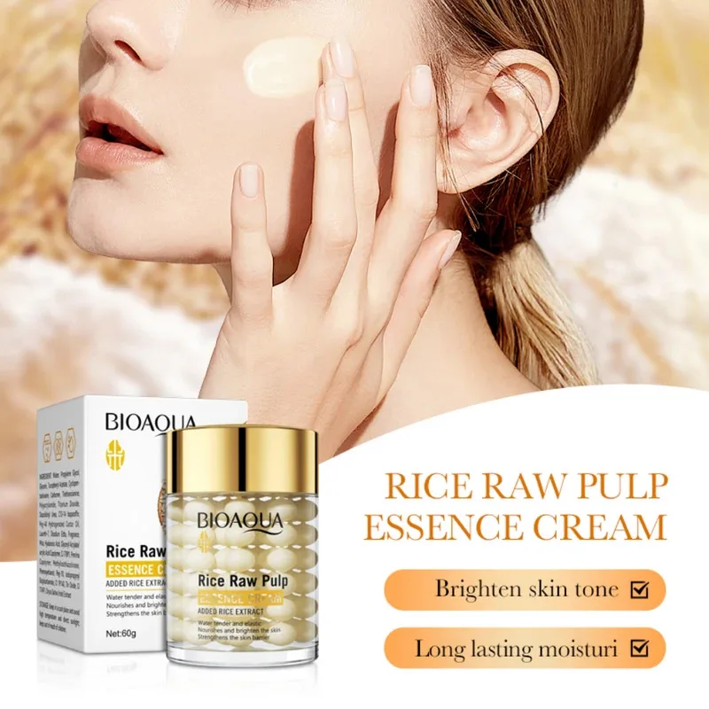 BIOAOUA Rice deep Moisturizing Essence Cream brightning hydrating face cream firming Rejuvenating Cream skin care for women - Image 2