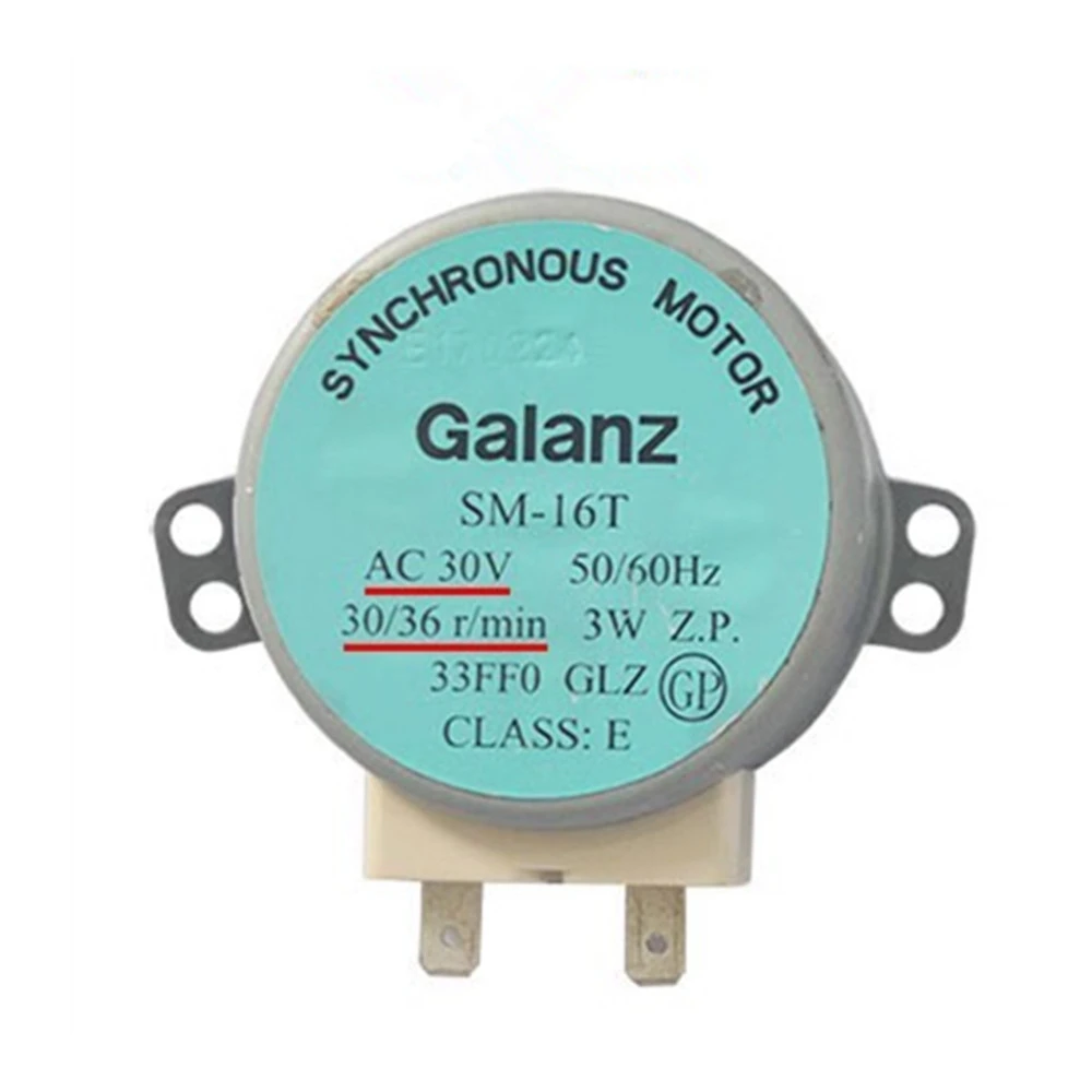 New turntable motor for flat Galanz microwave oven synchronous motor SM-16T light wave oven flat shaft stirring motor 30V mainte