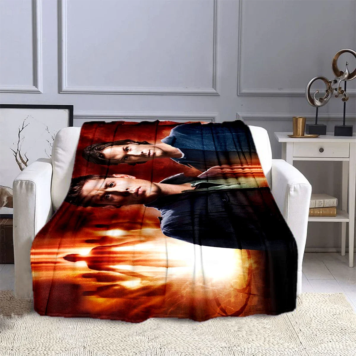 TV S-Supernatural Terror Spn Blanket Children's Blanket High Quality Flannel Blankets Soft and Comfortable Home Travel Blanket