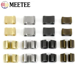 50Pcs Meetee 3# 5# Metal U Stopper Zipper Repair Kit Clothes Zips Tail Clip Non-slip End Lock Tools DIY Sewing Accessories