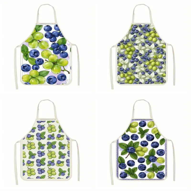 

Fruit Pattern Aprons Linen apron, suitable for kitchen cooking, parent-child interaction, painting and other scenarios