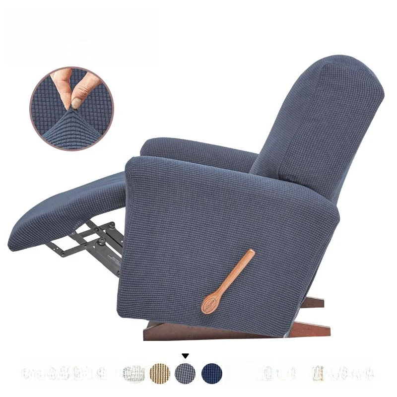 

All-Inclusive Elastic Recliner Sofa Cover Pure Color Fleece Sofa Cushion Cover Four Seasons Universal Recliner Cover