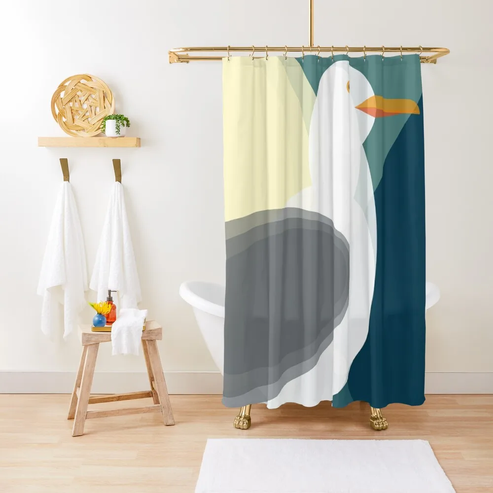 

Mid Century Seagull Shower Curtain Waterproof Fabric Bathroom In The Bathroom Cover Shower Sets For Bathroom Curtain