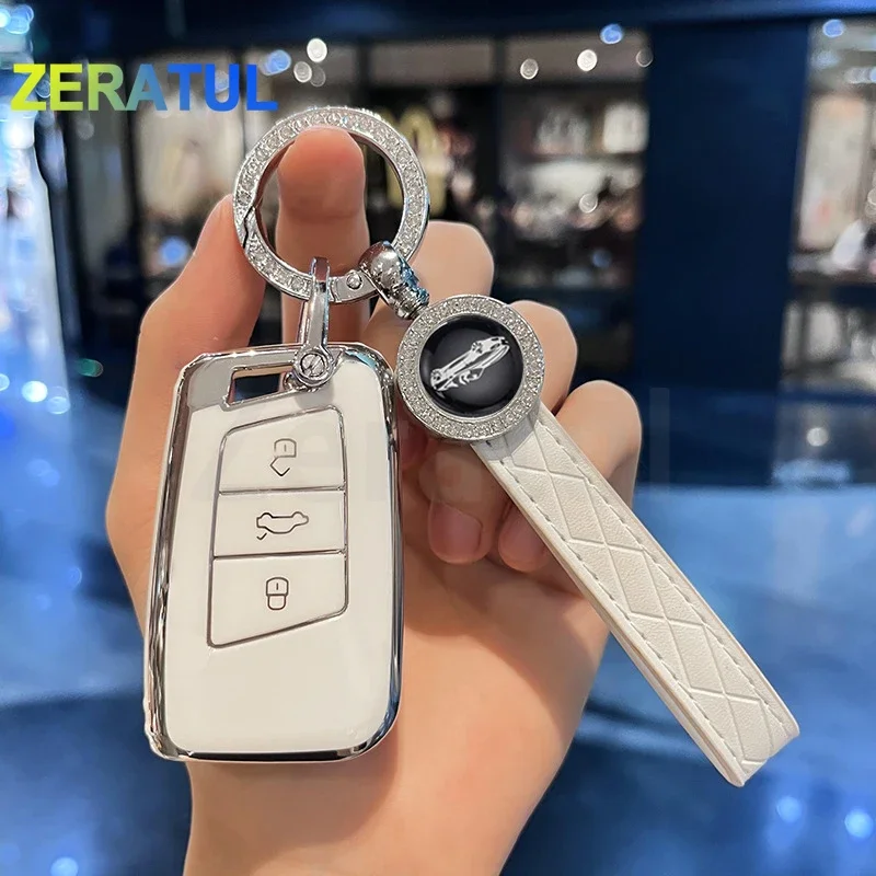 السيارات قذيفة فوب حامل ل Volkswagen VW CC Magotan البديل B8 لافيدا بورا لينة بولي TPU حافظة مفاتيح السيارة غطاء المفاتيح الملحقات