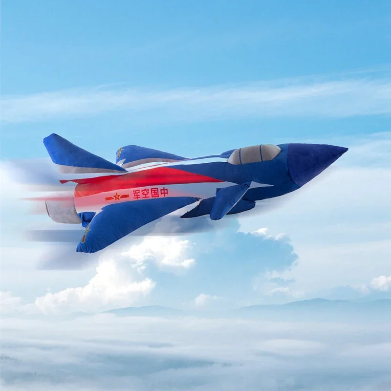 Fighter Jet J-10 Plush Toy Stuffed Fighter Airplane Doll Soft Sofa Sleep Huggable Pillow Personality Decoration Nice Gift