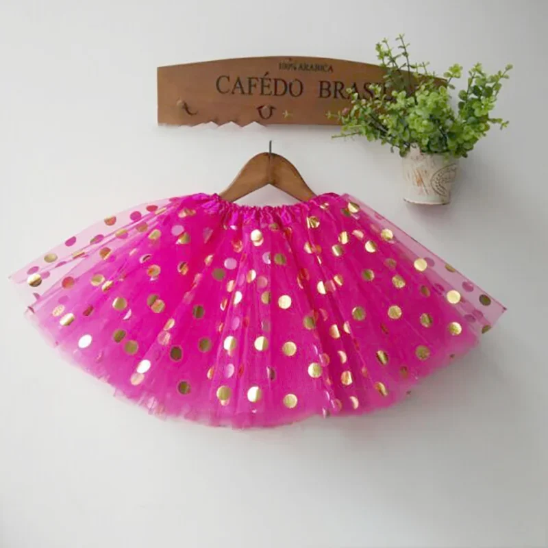 Children's round light piece pompous skirt dot princess skirt dance  Tutu Skirt