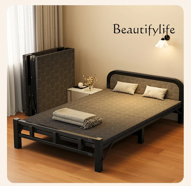 Household simple folding single bed Nordic fashion nap bed