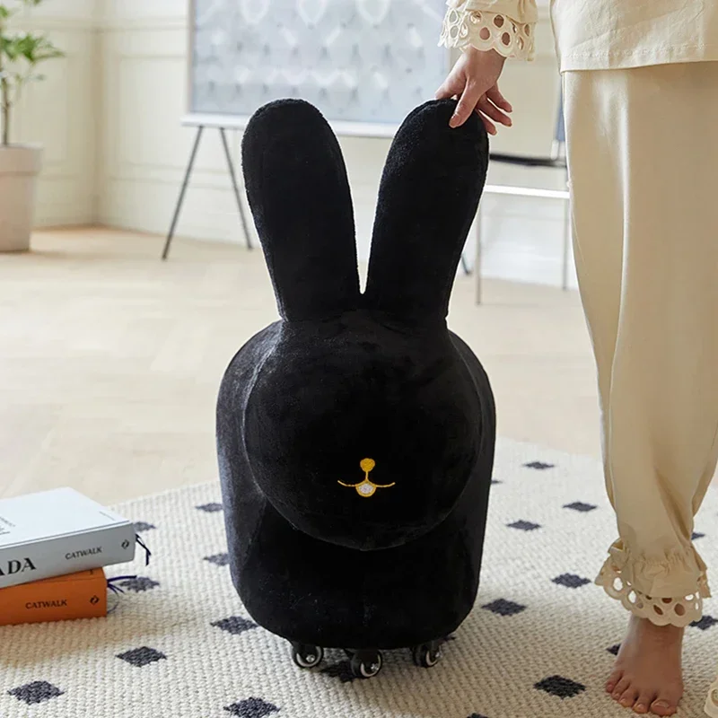 Nordic Furniture,Rabbit Seats,Creative Animal Stool, Living Room Sofa Footstool, Home Mobile Seats, Leisure Chair,Roller Stool
