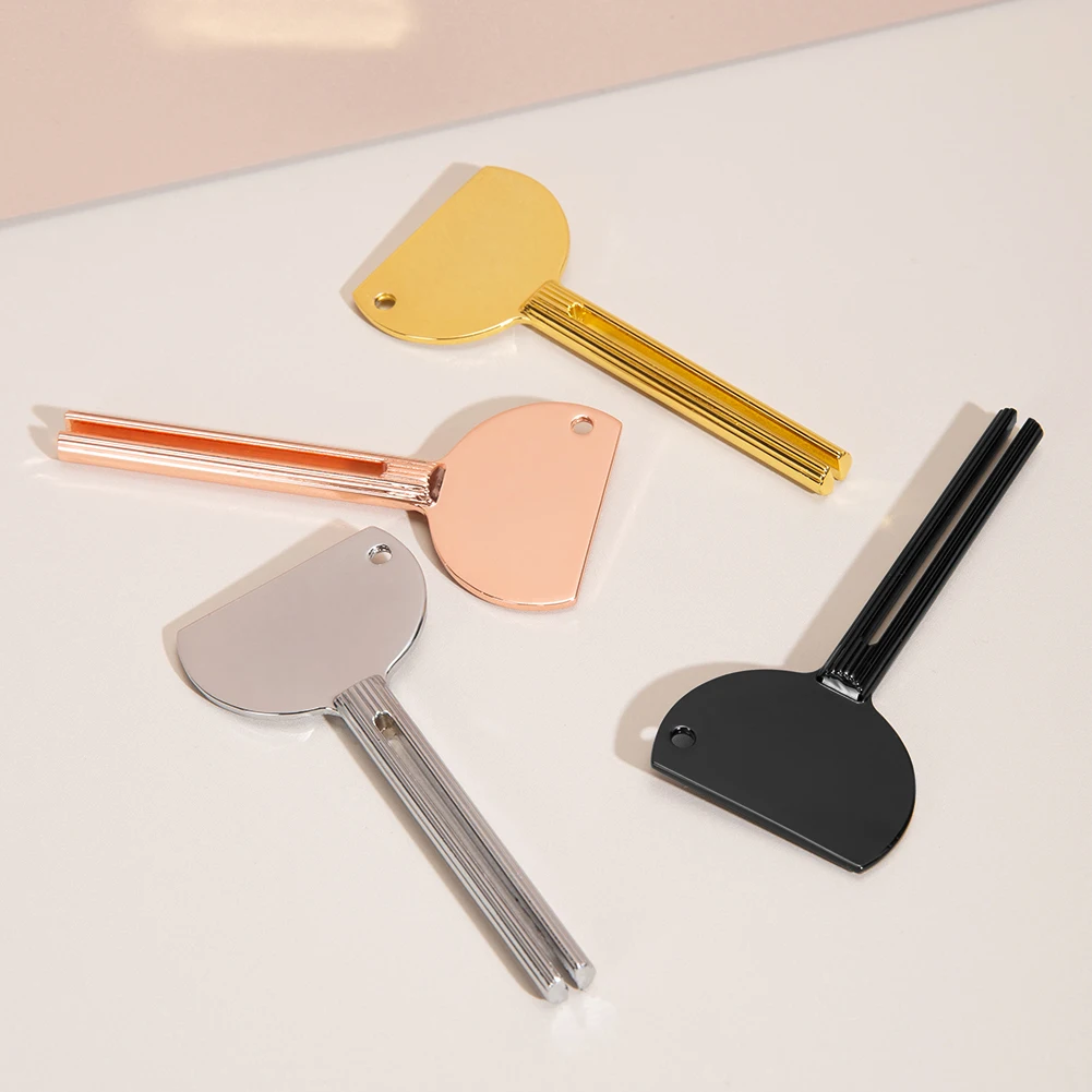 Toothpaste Squeezer Metal Tube Squeezer Stainless Steel Rolling Toothpaste Squeezer Multifunctional for Cosmetic Hair Dye