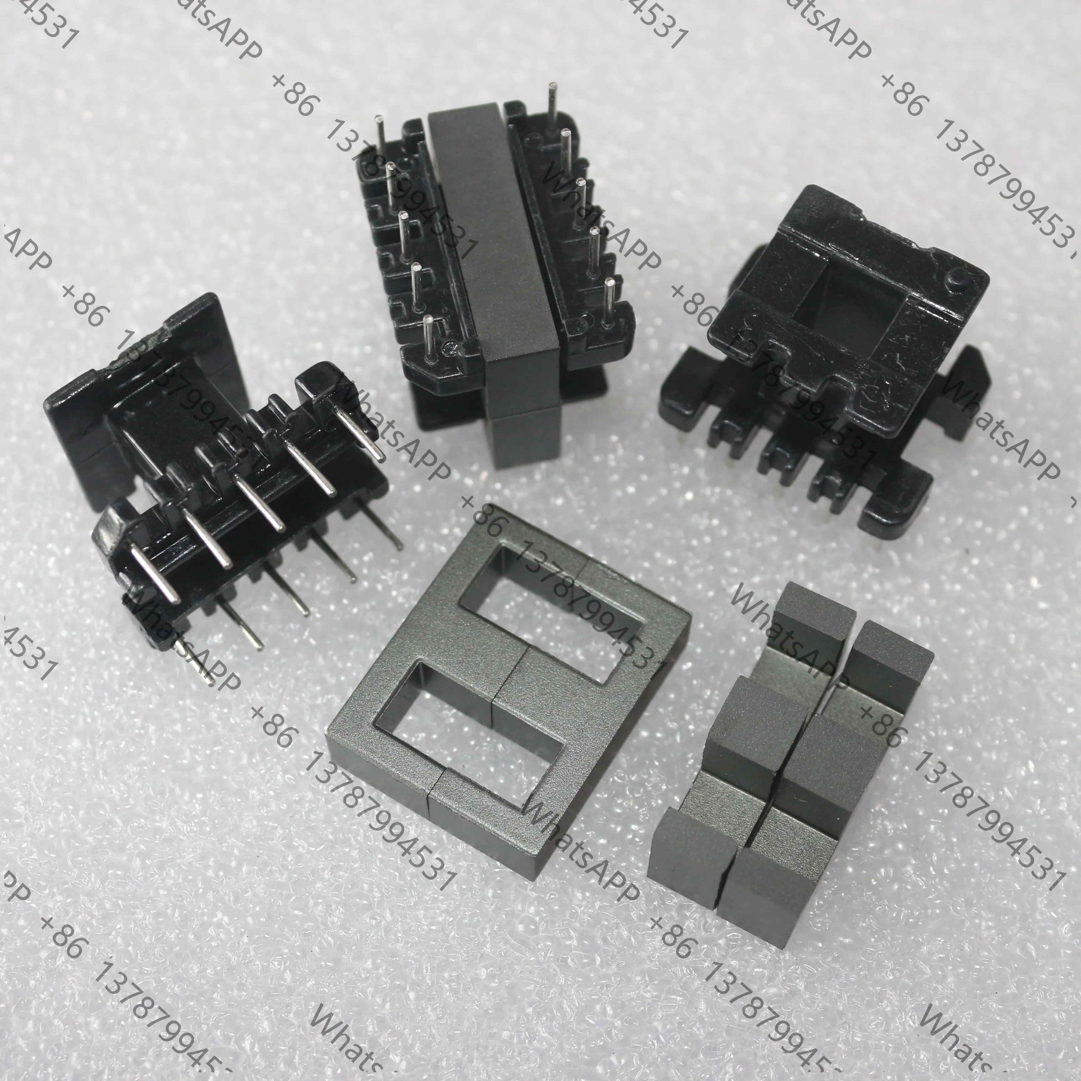 EE Vertical Type Ferrite Magnetic Core Bobbin PC40 Transformer Inductor EE10 EE13 EE16 EE19 EE22 3+3 3+4 4+4 5+5 Pin view 2