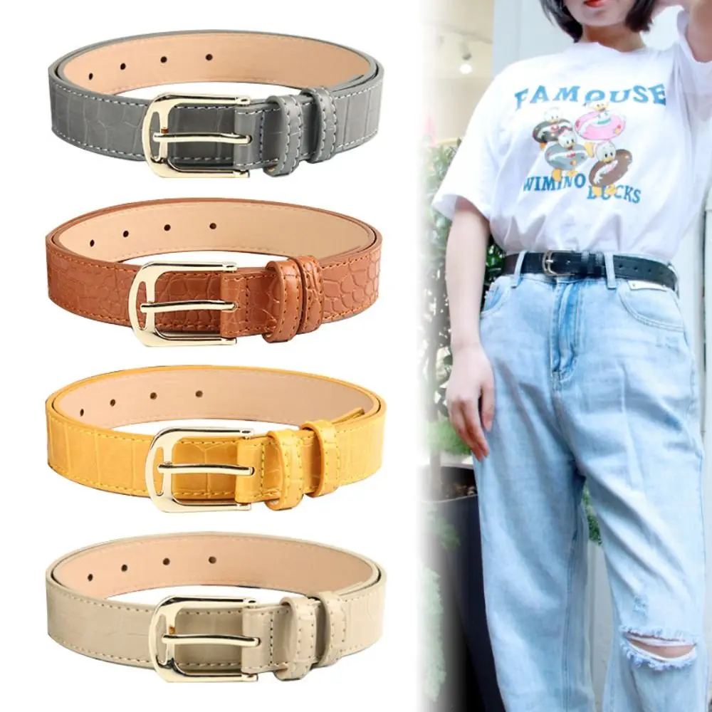 

PU Leather Waist Belt High Quality Pin Buckle Korean Style Waistband Alloy Dress Decoration Belt