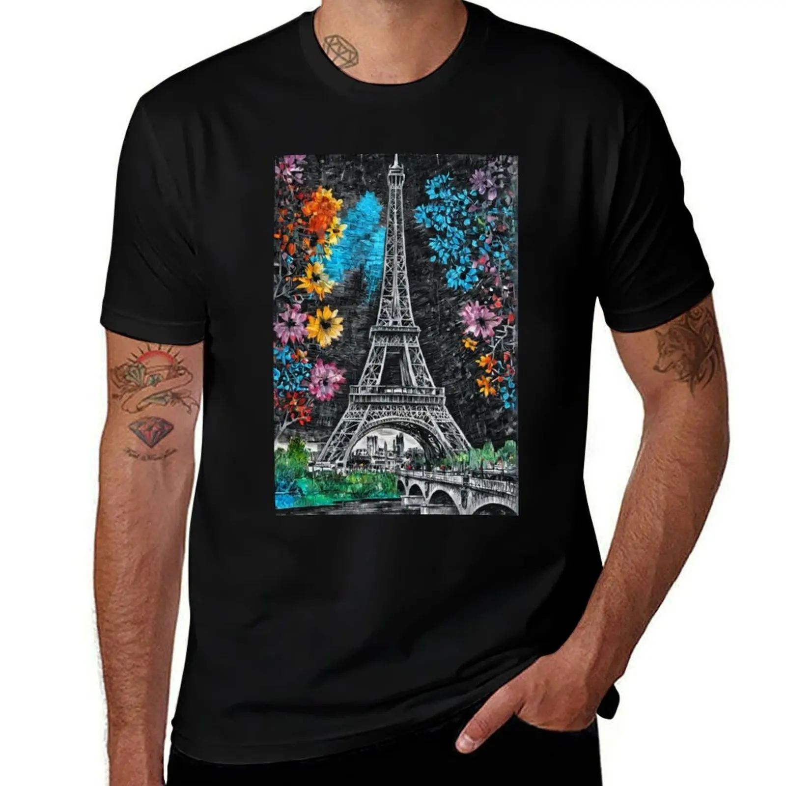 

The Eiffel Tower, Sketch T-Shirt customs design your own tees summer 2025 t shirts for men pack