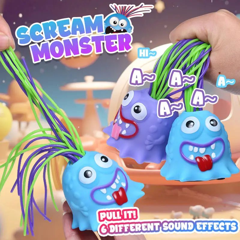 Pulling Hair Will Make A Little Monster Relieve Stress Scream and Vent Toy Children's Puzzle Novelty Creative Decompression Toys