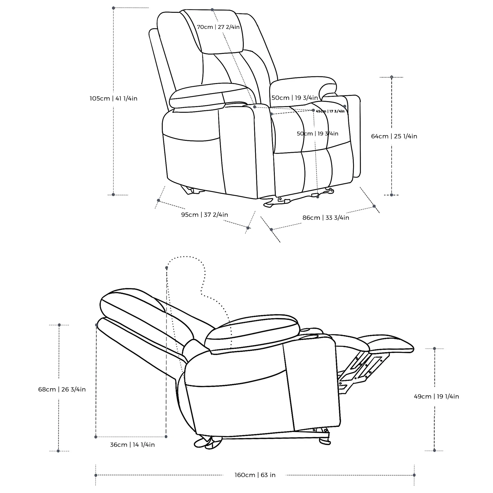 Hot Sale Single Relaxing Elderly Power Lift Black Leather Electric Recliner Sofa Cupholder Sofa Reclinable