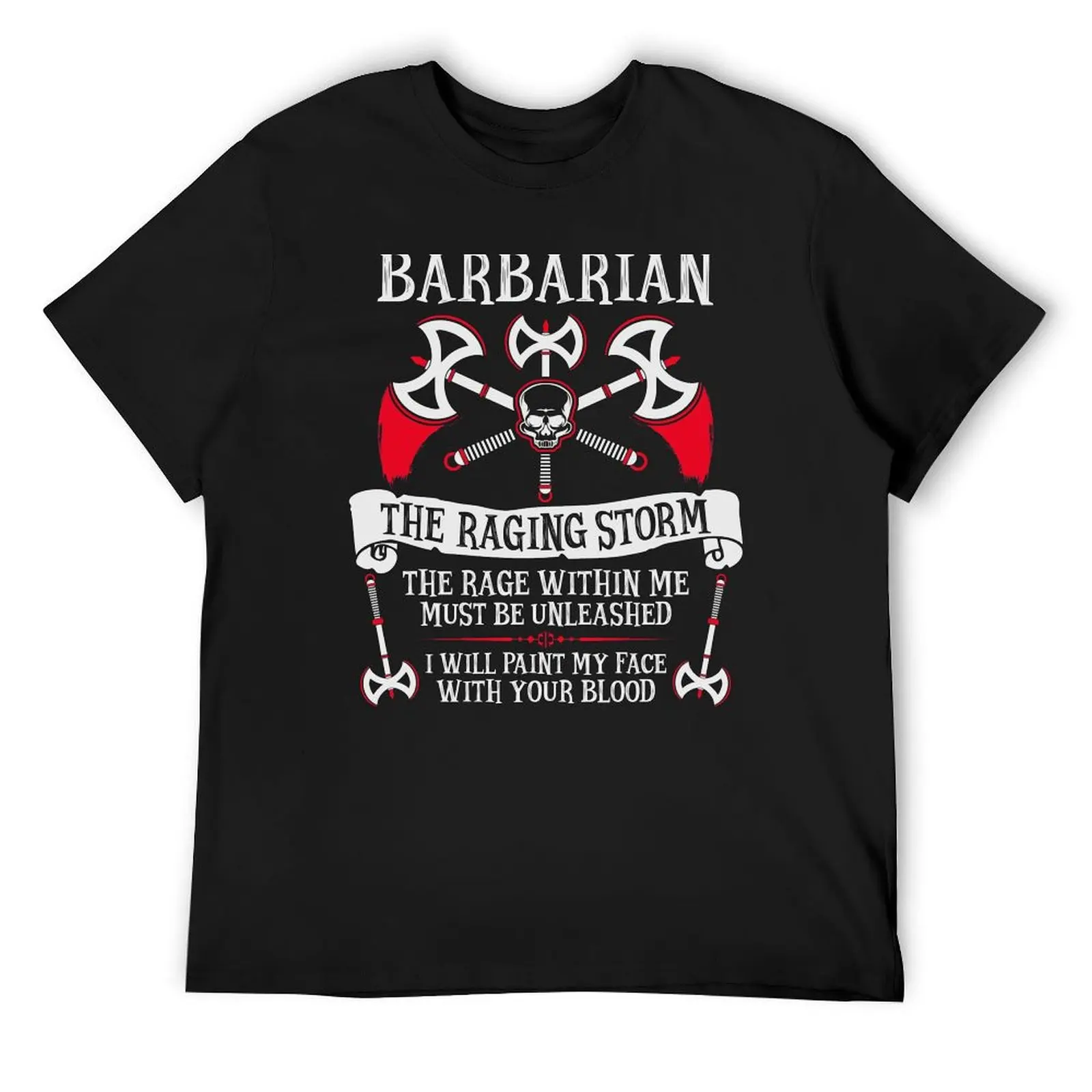 

BARBARIAN, THE RAGING STORM - Dungeons & Dragons (White) T-Shirt