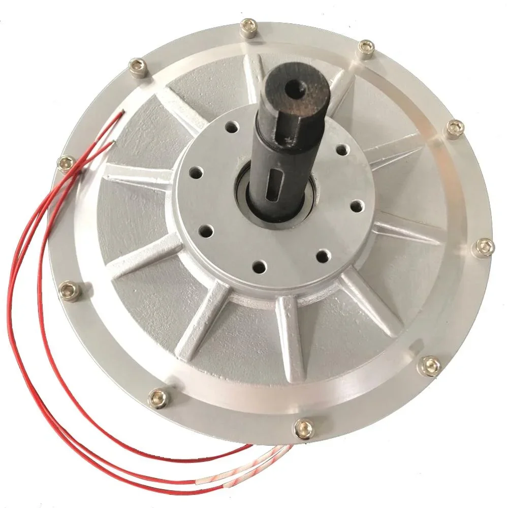 Inner Rotor 3kw Coreless Axial Flux Motor PMG Permanent Magnet Generator 220V