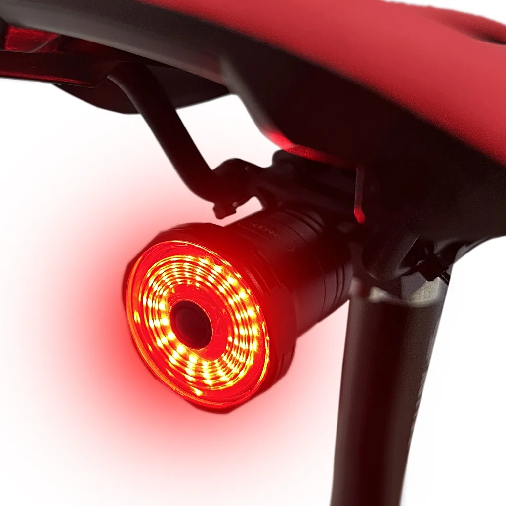 Smart Bike Tail Rear Light Auto Start Stop Brake Light IPX6 Waterproof USB Charge Cycling Tail