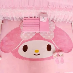 Sanrio My Melody Cinnamoroll Carpet Kuromi Bedside Blanket Floor Mat Dressing Table Cushion Bedroom Decorative Pashmina Carpet