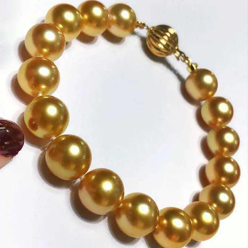 12mm gold shell pearl necklace knot necklace Bohemian Teens  Link Party Eco-Friendly