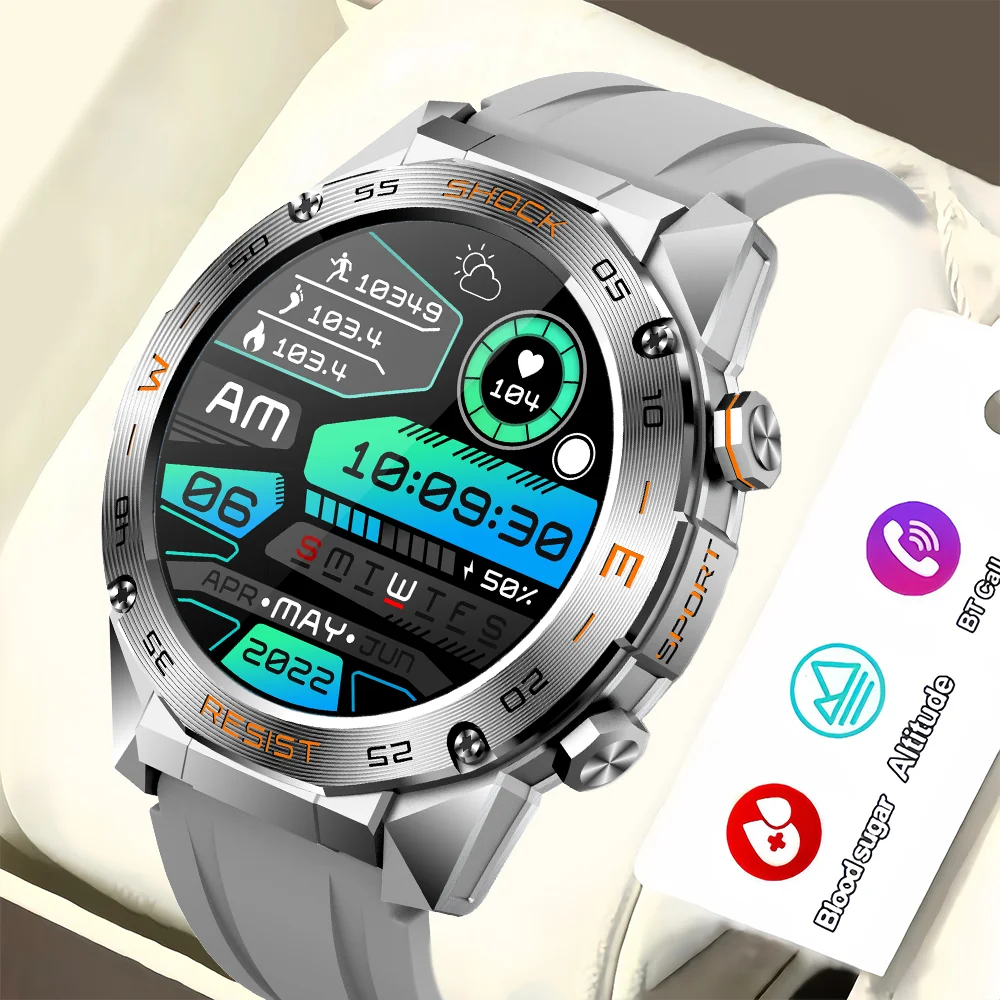 2024 New Smart Watch Dynamic Heart Rate Detection Bluetooth Range 10m Calorie Calculation Screen Material Tempered Glass