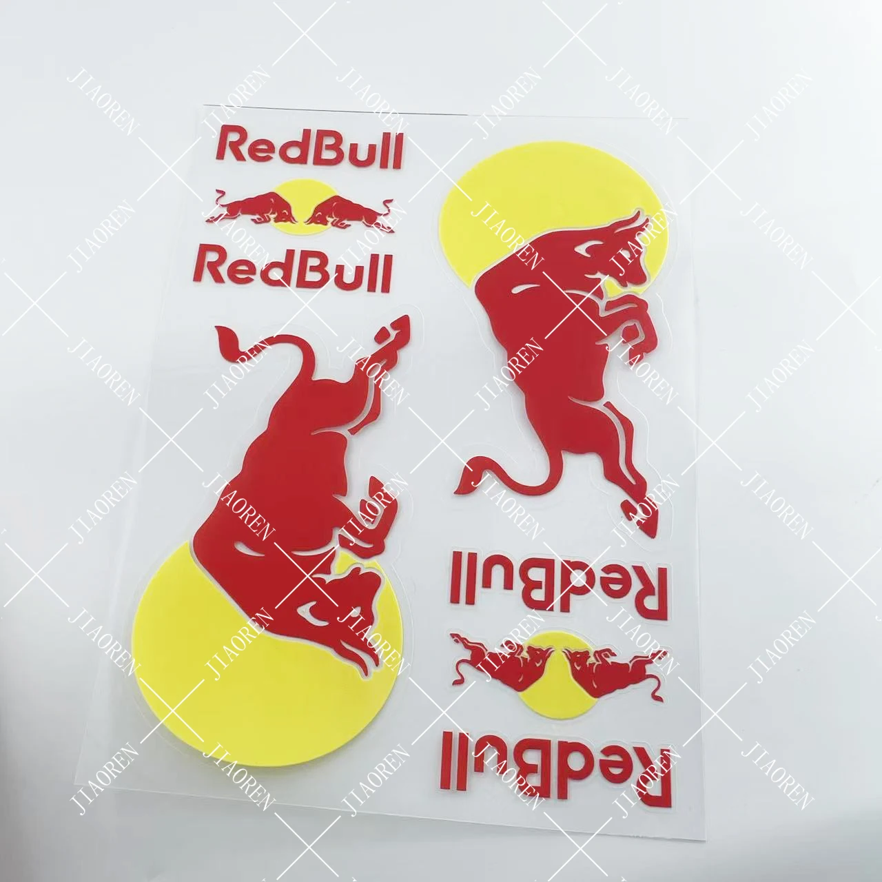 

Наклейки с большим красным быком, набор наклеек с логотипом на мотоциклетный бак, шлем