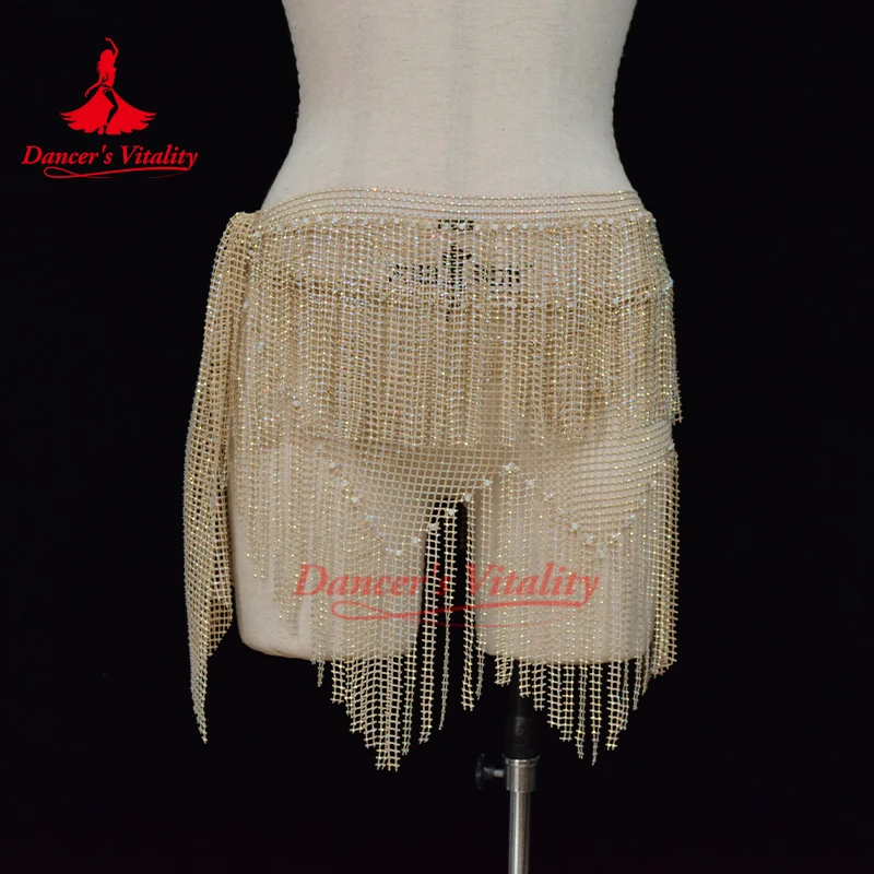 Dancer's Vitality BellyDance Fransengürtel für Damen, Senior AB, Steine, Dreieck, Quaste, Hüfttuch für Erwachsene und Kinder, orientalischer Tanz, Übungszubehör 8