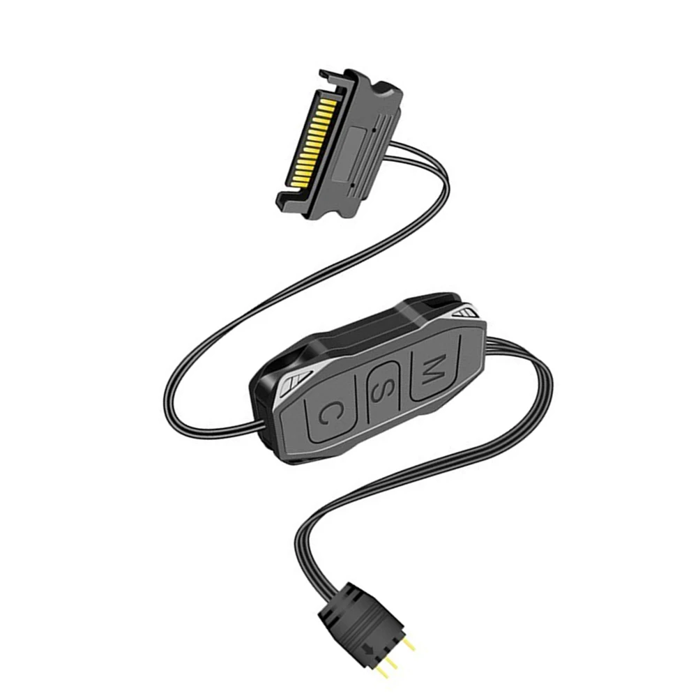 1pc 5V 3-pin To For SATA ARGB Controller Hub Adapter For PC Fan Cooling Strips Air Coolers Accessories Easy Installation
