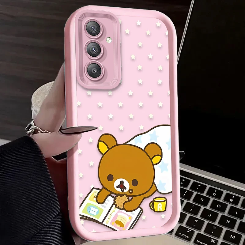 Cute Rilakkuma Bear Case For Samsung Galaxy S25 S24 Ultra S23 S22 S21 Plus FE A56 A36 A26 A16 A06 A15 A25 A35 A55 5G Soft Cover - náhled 4