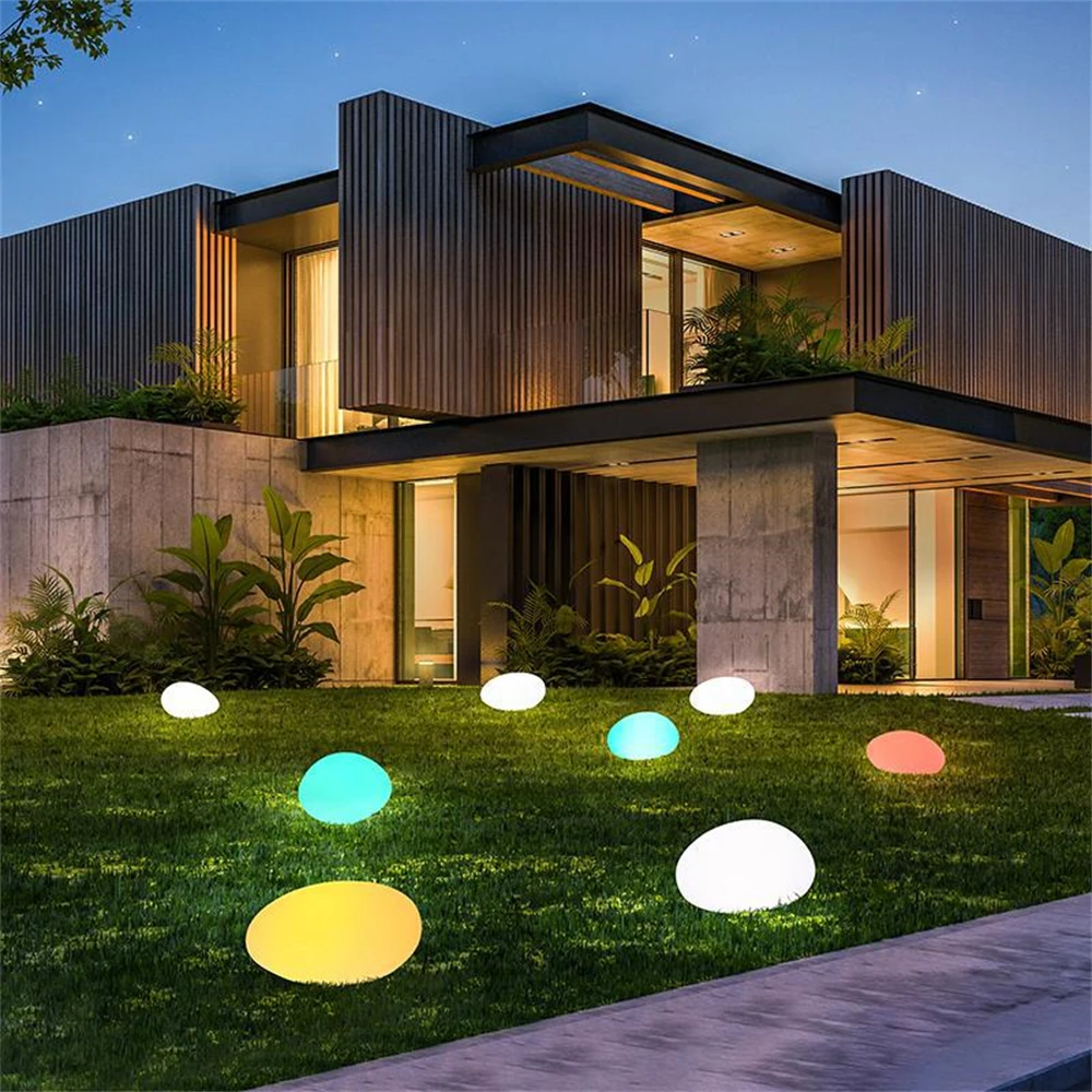 usb em mudanca rgb artificial seixo luzes do jardim brilhante paralelepipedos forma lampada para patio ao ar livre caminho gramado paisagem decoracao 01