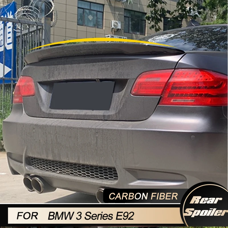 

Real Carbon fiber Rear Trunk Lid Spoiler Wing for BMW 3 Series E92 Coupe 328i 335i M3 2005-2011 Trunk Racing Spoiler Wing Lip